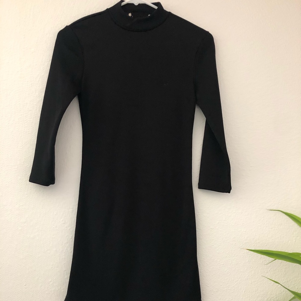 Black Mini Mock Neck Mini Adress